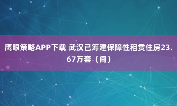 鹰眼策略APP下载 武汉已筹建保障性租赁住房23.67万套（间）